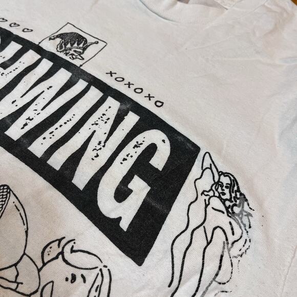 Vintage 90s SCHWING Single Stitch T-Shirt Large Fruit Of Loom USA Waynes World - Picture 11 of 13